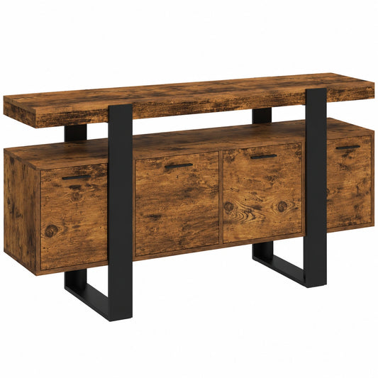 buffet-xxl-4-portes-effet-bois-vieilli-et-noir-160-cm-iccxgs9318bl